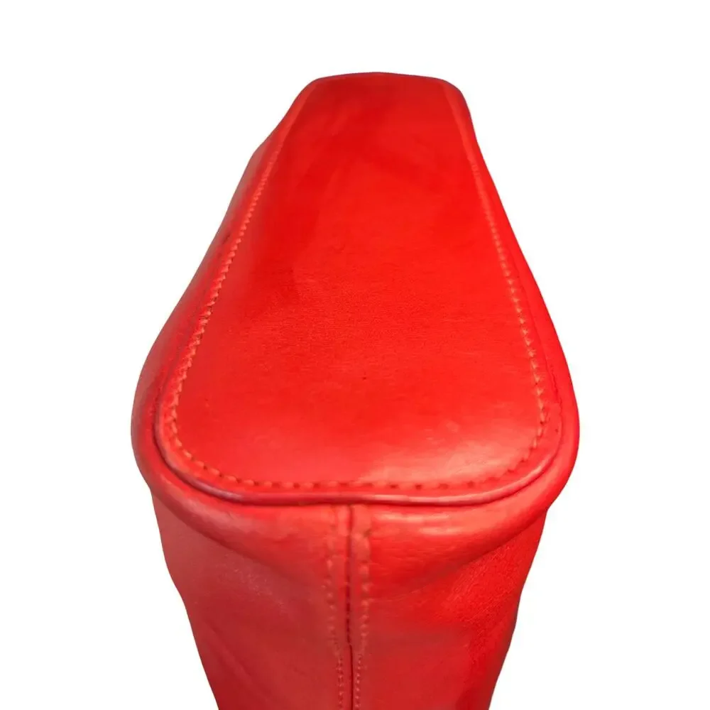 Loewe Red Leather Hobo Shoulder Bag Madrid Minimalist Slouch Handbag